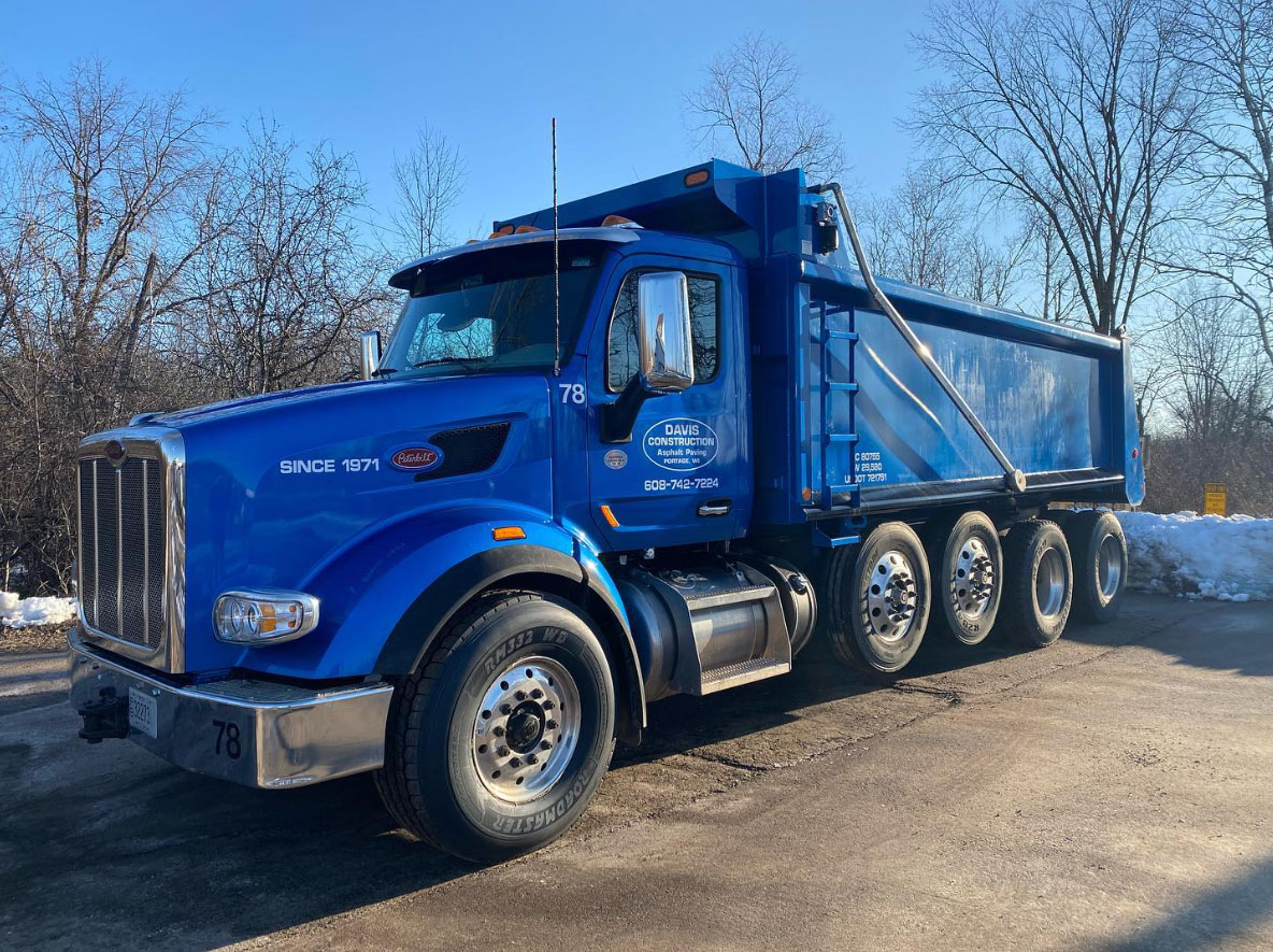 Blue-Dump-Truck Blue Dump Truck from Davis Construction In Portage WI